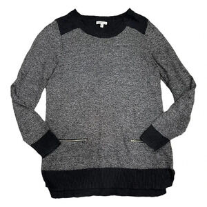Croft & Barrow Gray Knit Crewneck Sweater M